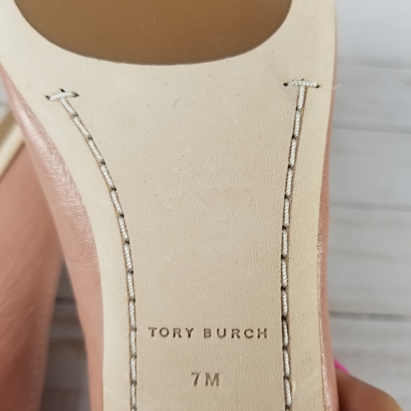 tory burch minnie multi logo ballet flat